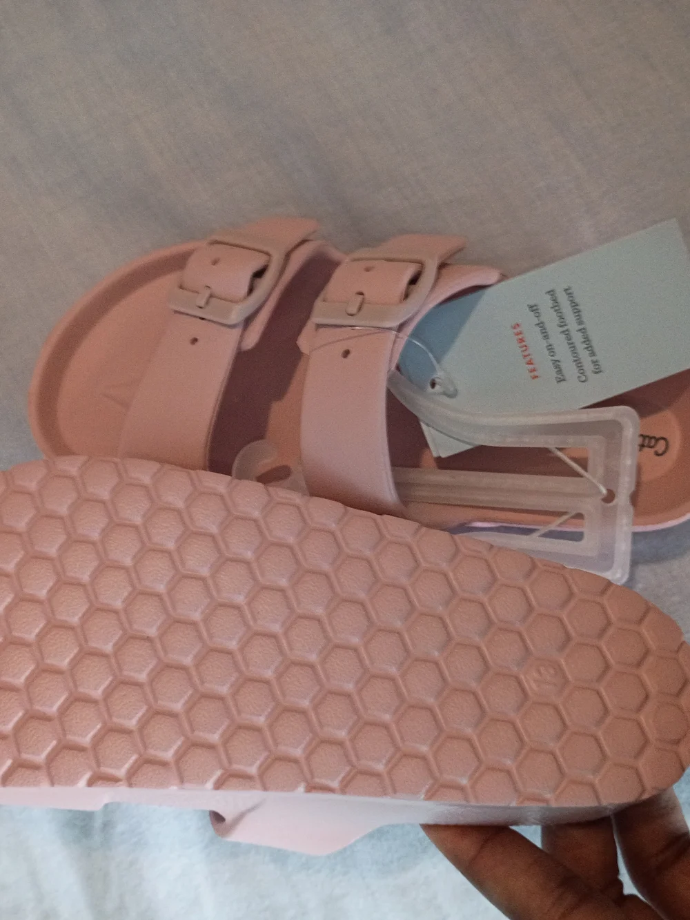 Cat & Jack Pink Girls' Double Strap Sandals
